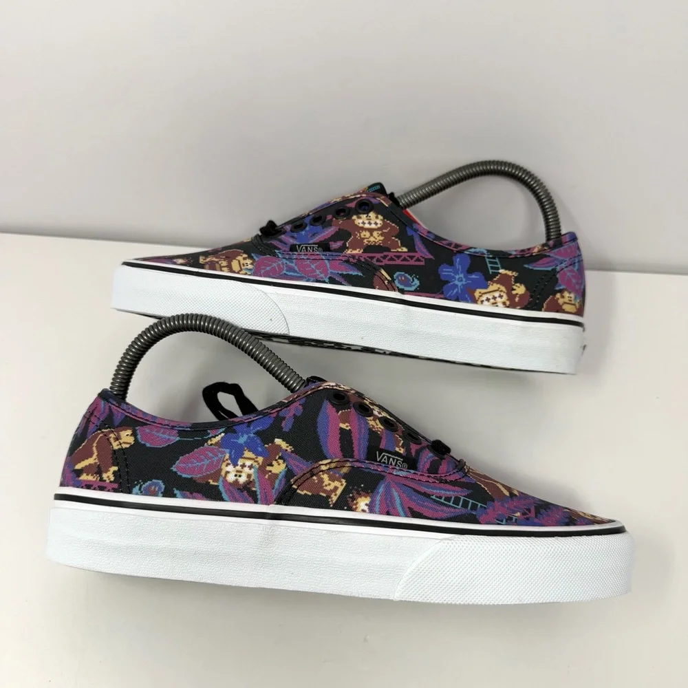 Vans x Nintendo Donkey Kong Authentic Shoe Sneaker Women’s Sz 8.5 Limited Ed NEW - Picture 3 of 8